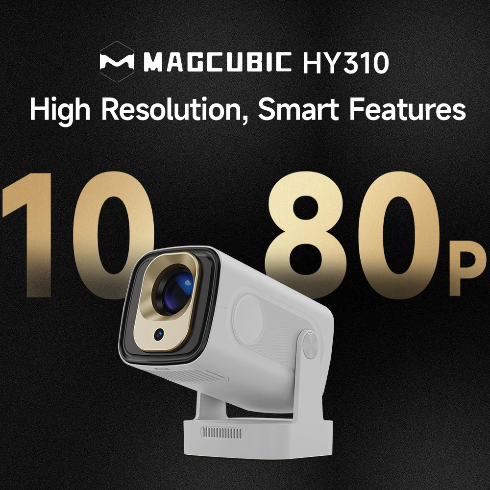 Magcubic HY310 Mini Projector Auto Focus 4K Native 1080P 330ANSI Android11 5W Speaker Air Mouse Voice Assistant Upgrated HY300 Magcubic HY310 Mini Projector Auto Focus 4K Native 1080P 330ANSI Android11 5W Speaker Air Mouse Voice Assistant Upgrated HY300