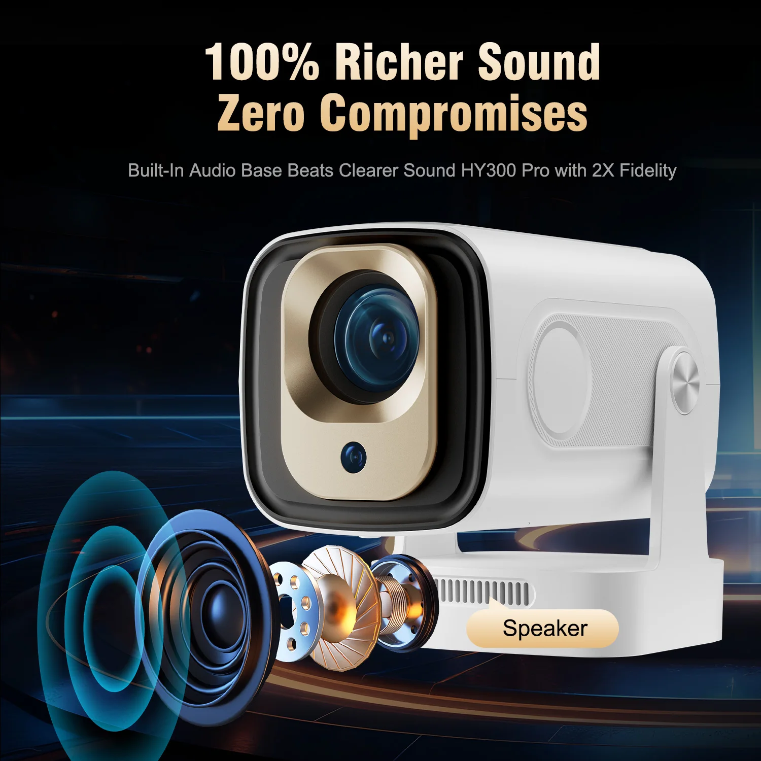 Magcubic HY310 Mini Projector Auto Focus 4K Native 1080P 330ANSI Android11 5W Speaker Air Mouse Voice Assistant Upgrated HY300 Magcubic HY310 Mini Projector Auto Focus 4K Native 1080P 330ANSI Android11 5W Speaker Air Mouse Voice Assistant Upgrated HY300