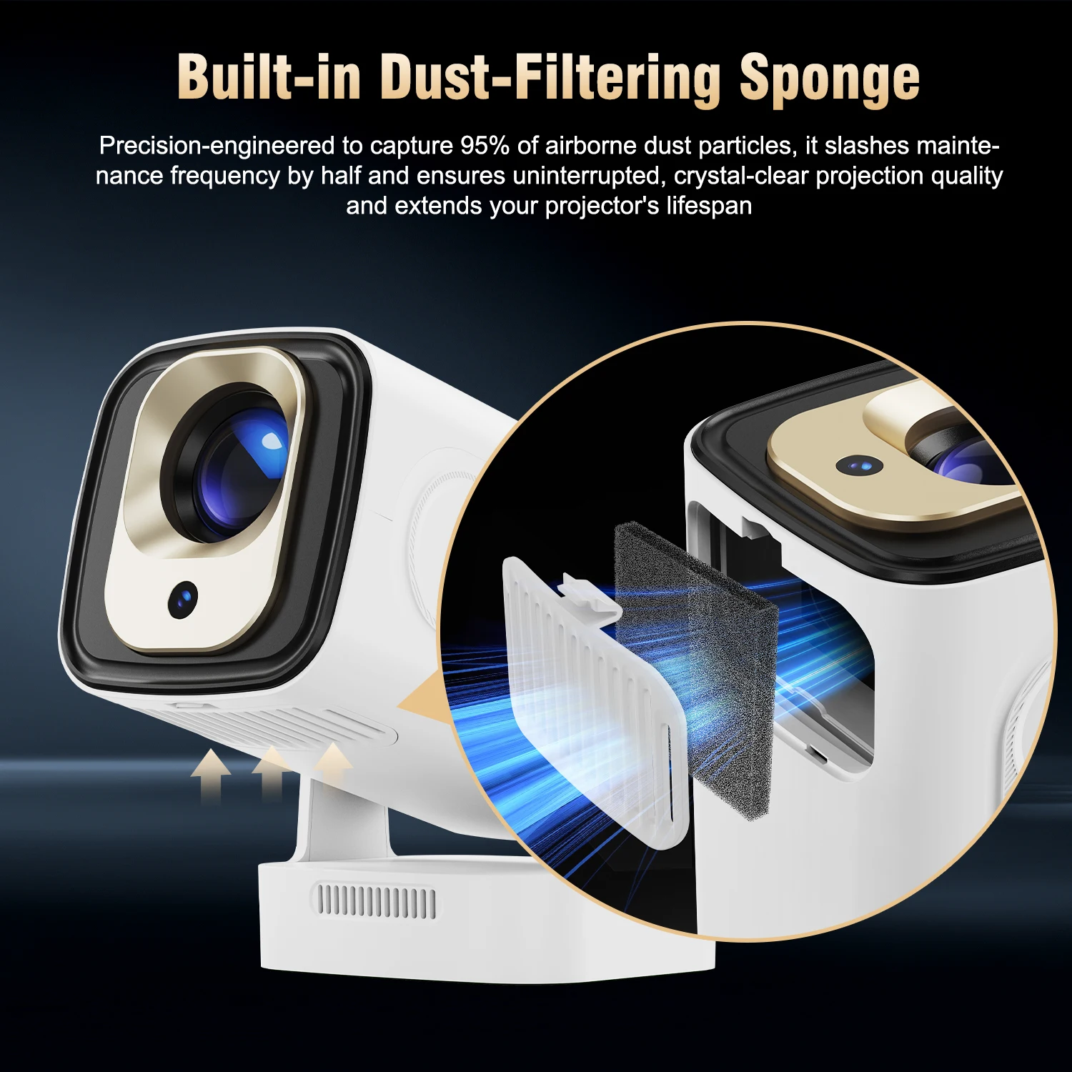 Magcubic HY310 Mini Projector Auto Focus 4K Native 1080P 330ANSI Android11 5W Speaker Air Mouse Voice Assistant Upgrated HY300 Magcubic HY310 Mini Projector Auto Focus 4K Native 1080P 330ANSI Android11 5W Speaker Air Mouse Voice Assistant Upgrated HY300
