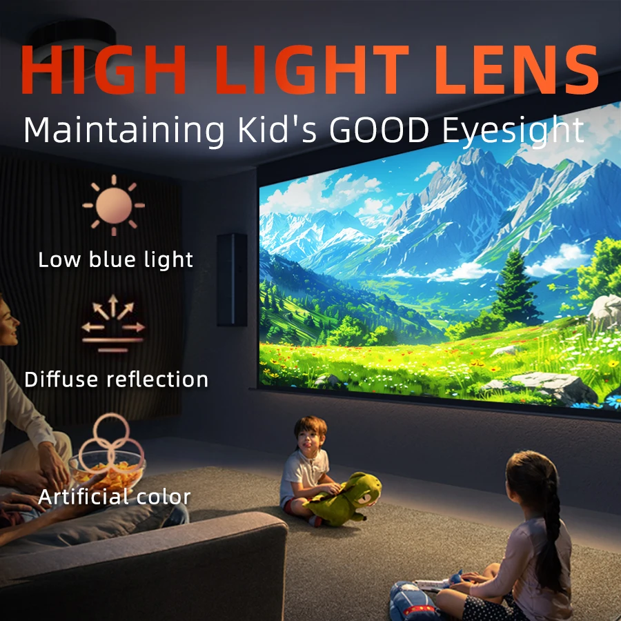 2025 New Ultra Clear Smart 5G Projector Home Ultra HD 1080P Bedroom Wall 180° Rotating HD Home Theater Mini 4K Projector
