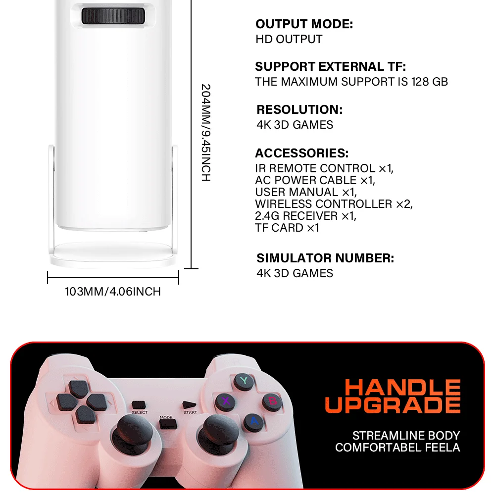 Android 11 Gaming Projector P30MAX 64GB TF Card Wireless Gaming Controller Dual WIFI 1280*720P Home Theater Portable Projector Android 11 Gaming Projector P30MAX 64GB TF Card Wireless Gaming Controller Dual WIFI 1280*720P Home Theater Portable Projector