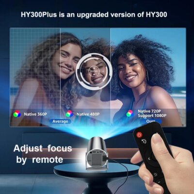 DITONG HY300 Plus HD Projector portatil 4K 1280x720P Android  LED Video Home Theater Cinema Phone mini Proyector Movie HY300 pro - Image 2