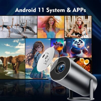 DITONG HY300 Plus HD Projector portatil 4K 1280x720P Android  LED Video Home Theater Cinema Phone mini Proyector Movie HY300 pro - Image 6
