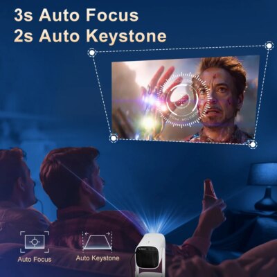 Salange 4K Projector K2 Smart Android11 Built-in Battery Bluetooth Speaker WIFI Auto Focus Keystone Free-Style for Outdoor Movie - Image 2