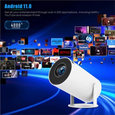 DITONG hy300 pro Projector 4K Android11 Dual Wifi6 260ANSI BT5.0 1080P 1280*720P HD Home Cinema Outdoor portable Projetor - Image 4