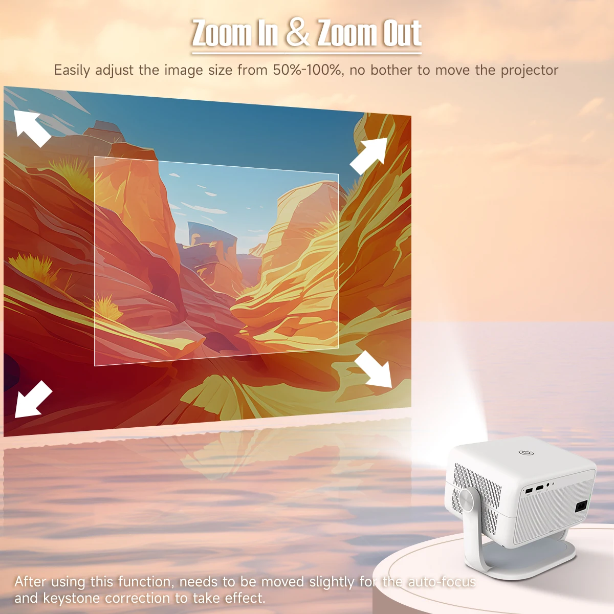 Magcubic Native 1080P 650ANSI 4K Android 11 L018 360° Projector With Auto Keystone Focus Air Mouse Wifi6 BT5.2 Portable Outdoor Magcubic Native 1080P 650ANSI 4K Android 11 L018 360° Projector With Auto Keystone Focus Air Mouse Wifi6 BT5.2 Portable Outdoor