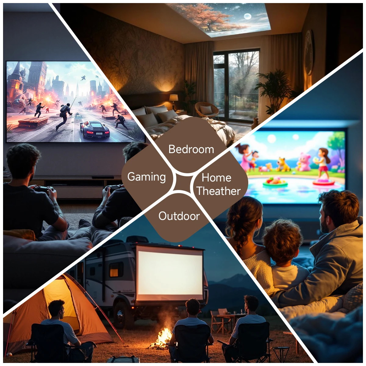 Magcubic Native 1080P 650ANSI 4K Android 11 L018 360° Projector With Auto Keystone Focus Air Mouse Wifi6 BT5.2 Portable Outdoor Magcubic Native 1080P 650ANSI 4K Android 11 L018 360° Projector With Auto Keystone Focus Air Mouse Wifi6 BT5.2 Portable Outdoor