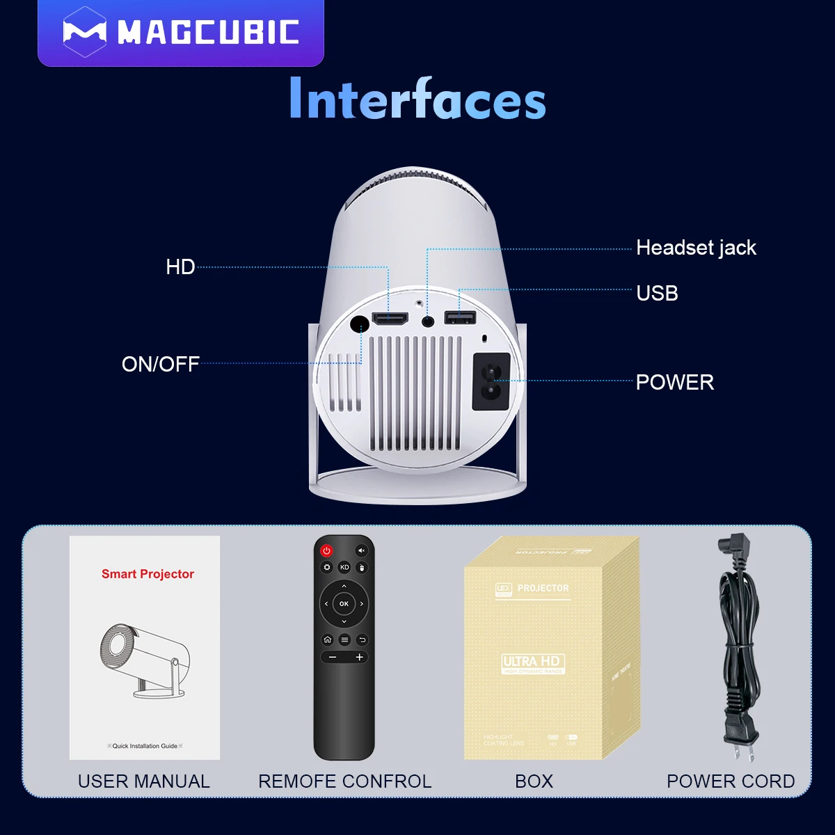 Magcubic Projector Android 11 4K 1280*720P HY300 Pro + Dual Wifi 260ANSI 180°flexible BT5.0 Cinema Outdoor Portable Projector Magcubic Projector Android 11 4K 1280*720P HY300 Pro + Dual Wifi 260ANSI 180°flexible BT5.0 Cinema Outdoor Portable Projector