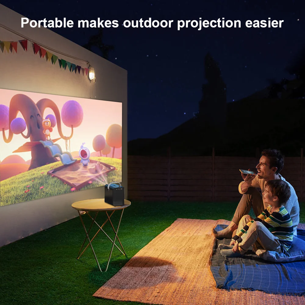 HONGTOP Android Smart Mini Projector 300ANSI Lumen Portable Projector 4K with WIFI Bluetooth 1080P Home Movie Theater Beamer HONGTOP Android Smart Mini Projector 300ANSI Lumen Portable Projector 4K with WIFI Bluetooth 1080P Home Movie Theater Beamer