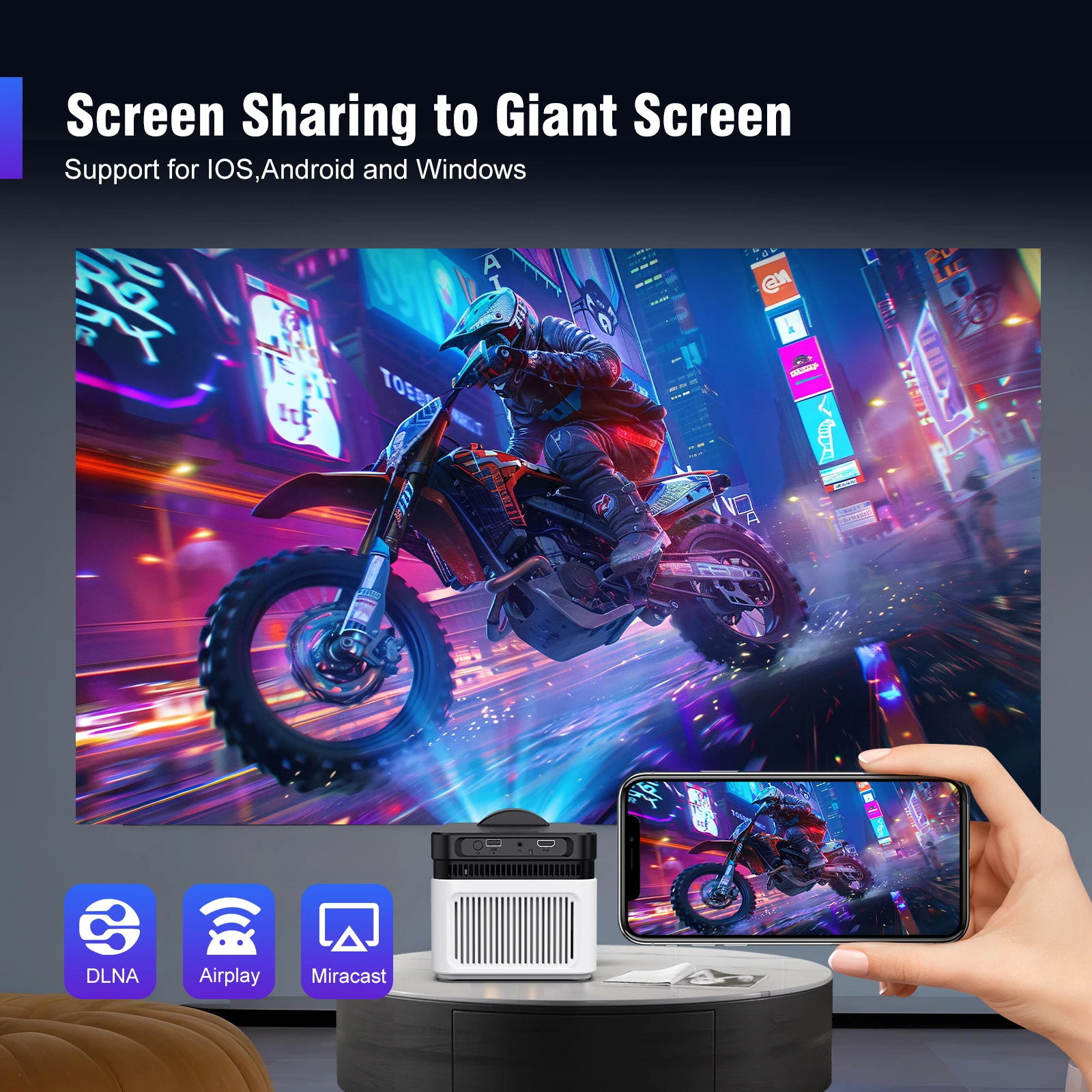 Magcubic Ultra Short Throw HY450 Projector with Auto Offset 8K 4K 1080P 900ANSI BT5.4 Electronic Focus WiFi6 AllwinnerH716 Voice Magcubic Ultra Short Throw HY450 Projector with Auto Offset 8K 4K 1080P 900ANSI BT5.4 Electronic Focus WiFi6 AllwinnerH716 Voice
