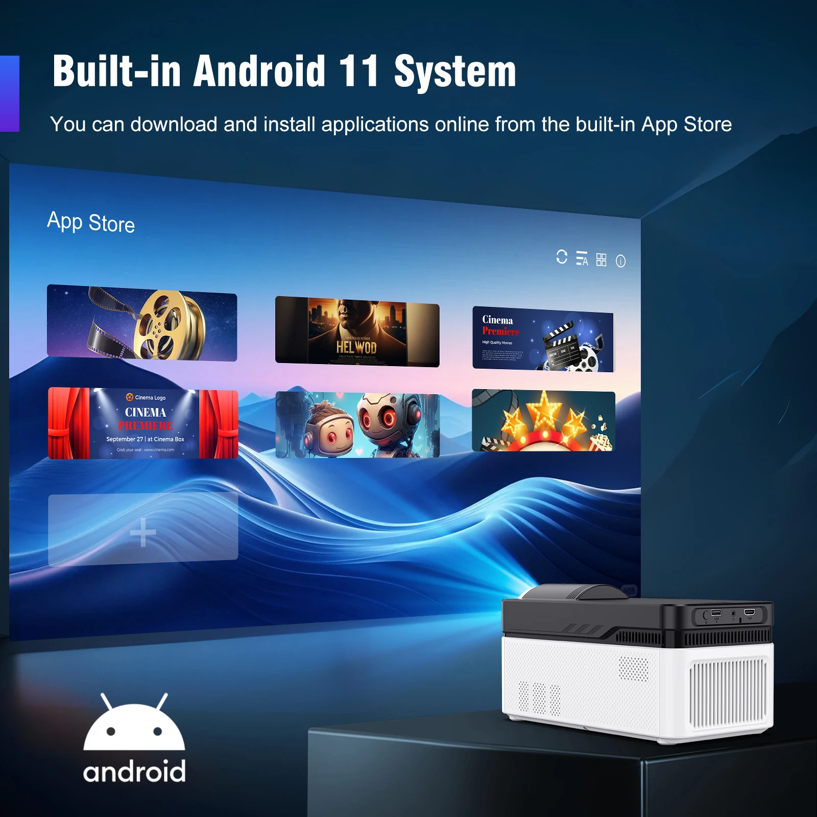 Magcubic Ultra Short Throw HY450 Projector with Auto Offset 8K 4K 1080P 900ANSI BT5.4 Electronic Focus WiFi6 AllwinnerH716 Voice Magcubic Ultra Short Throw HY450 Projector with Auto Offset 8K 4K 1080P 900ANSI BT5.4 Electronic Focus WiFi6 AllwinnerH716 Voice