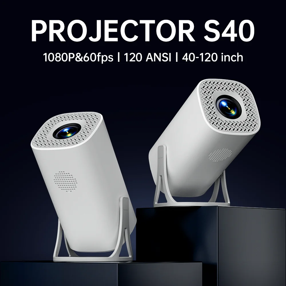 HONGTOP S40 Android 11 Mini Projector Support 4K 1080P 2.4G/5GWIFI BT5.0 Projector 1280*720P Home Cinema Portable Projector HONGTOP S40 Android 11 Mini Projector Support 4K 1080P 2.4G/5GWIFI BT5.0 Projector 1280*720P Home Cinema Portable Projector