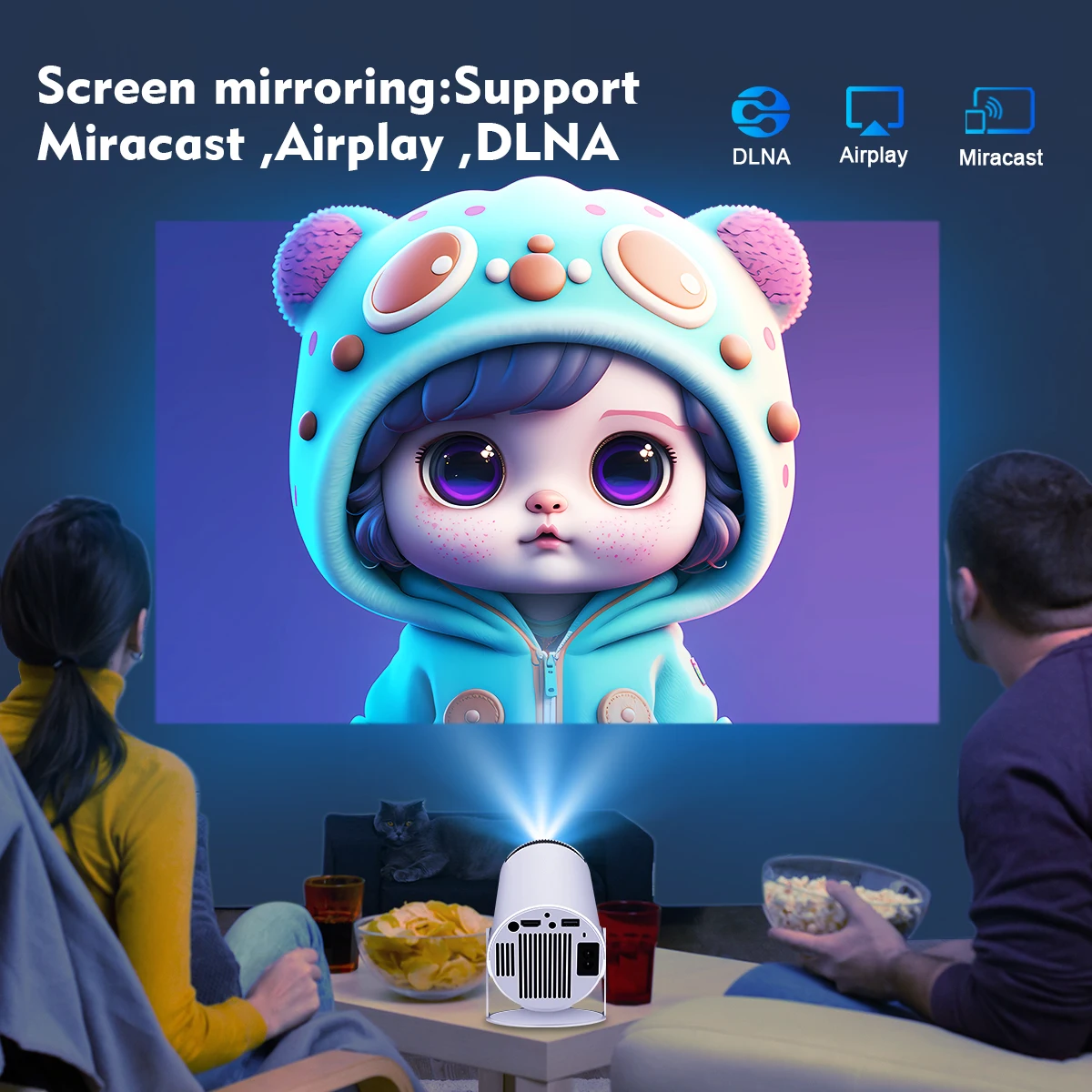 Magcubic Projector HY300 PRO 4K Android 11 Dual Wifi6 260ANSI Allwinner H713 BT5.0 1080P 1280*720P Home Cinema Outdoor Projetor Magcubic Projector HY300 PRO 4K Android 11 Dual Wifi6 260ANSI Allwinner H713 BT5.0 1080P 1280*720P Home Cinema Outdoor Projetor