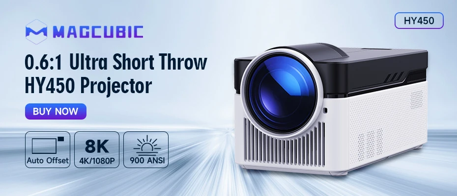 Magcubic 4K Wifi6 Projector Android11 260 ANSI Dual WIFI Allwinner H713 BT5.0 1280*720P Home Cinema Outdoor portable HY300 Pro +