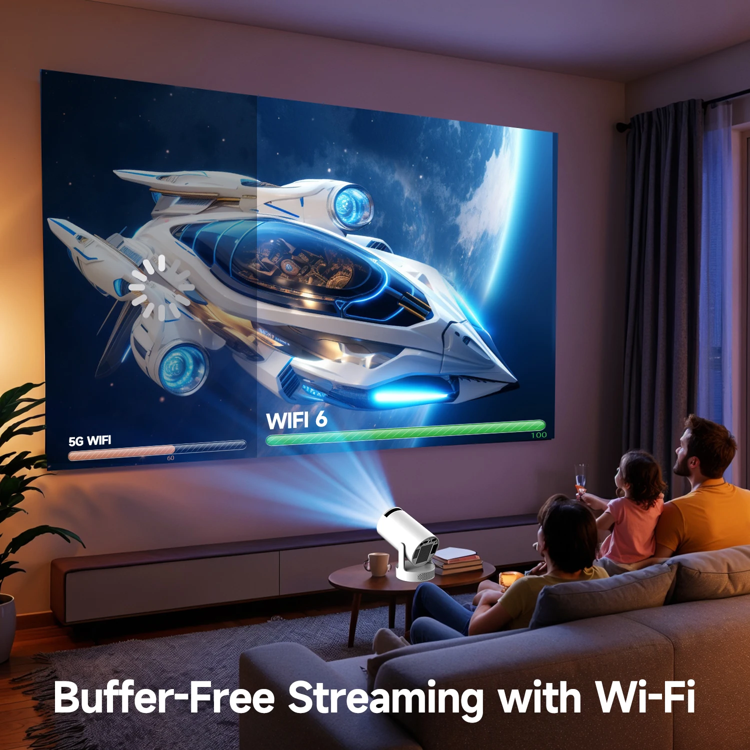 Magcubic 4K Wifi6 Projector Android11 260 ANSI Dual WIFI Allwinner H713 BT5.0 1280*720P Home Cinema Outdoor portable HY300 Pro + Magcubic 4K Wifi6 Projector Android11 260 ANSI Dual WIFI Allwinner H713 BT5.0 1280*720P Home Cinema Outdoor portable HY300 Pro +