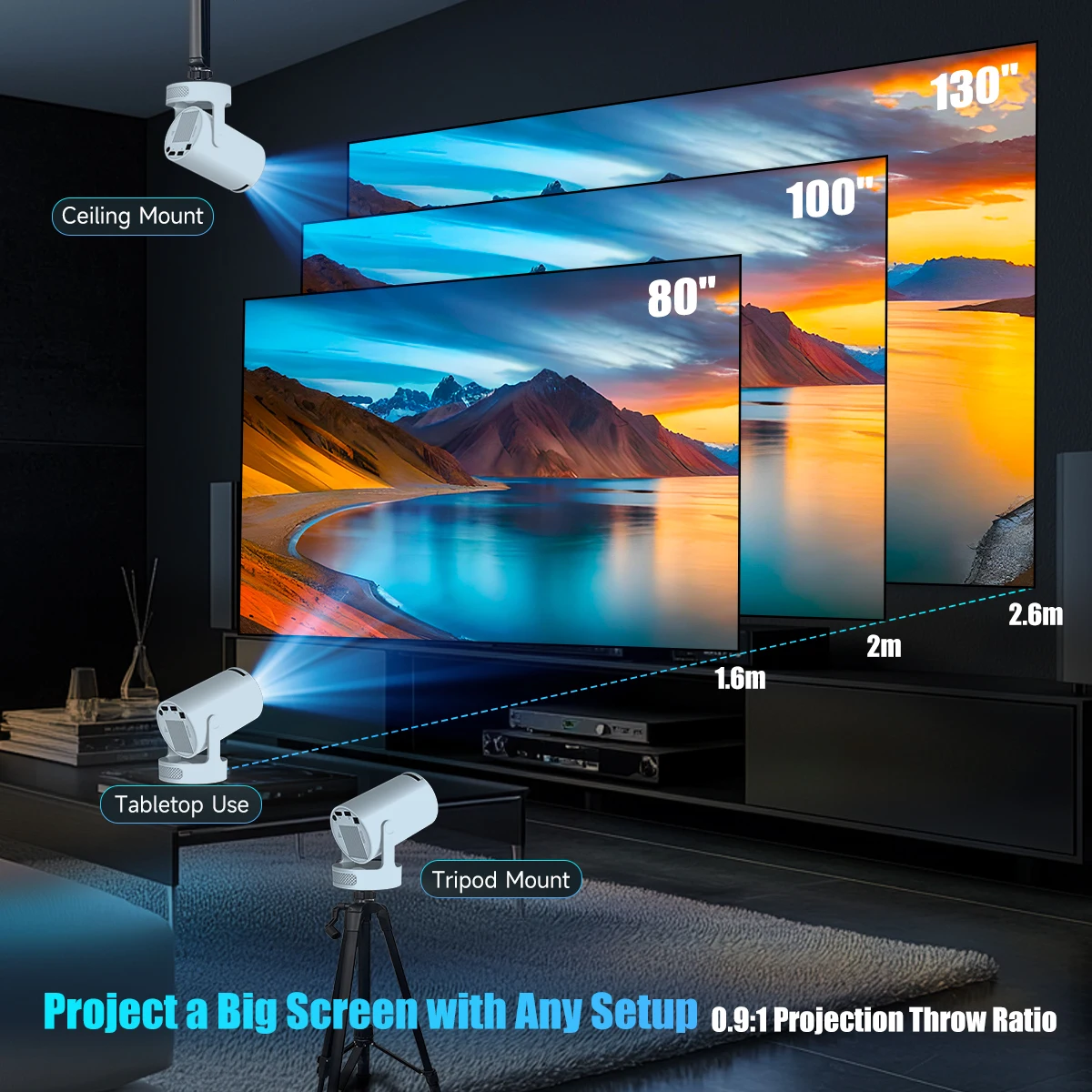Magcubic 4K Wifi6 Projector Android11 260 ANSI Dual WIFI Allwinner H713 BT5.0 1280*720P Home Cinema Outdoor portable HY300 Pro + Magcubic 4K Wifi6 Projector Android11 260 ANSI Dual WIFI Allwinner H713 BT5.0 1280*720P Home Cinema Outdoor portable HY300 Pro +