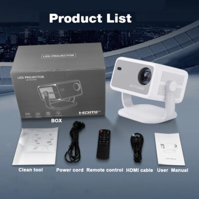 2025 NEW DITONG J10 projector 1920 * 1080P autofocus 4k HD video outdoor mobile phone Android smart home theater LED projector - Image 6