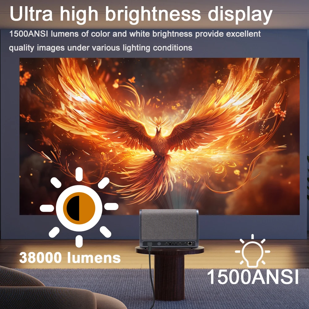 2025 NEW DITONG J10 projector 1920 * 1080P autofocus 4k HD video outdoor mobile phone Android smart home theater LED projector