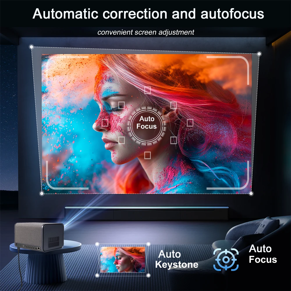 2025 NEW DITONG J10 projector 1920 * 1080P autofocus 4k HD video outdoor mobile phone Android smart home theater LED projector 2025 NEW DITONG J10 projector 1920 * 1080P autofocus 4k HD video outdoor mobile phone Android smart home theater LED projector
