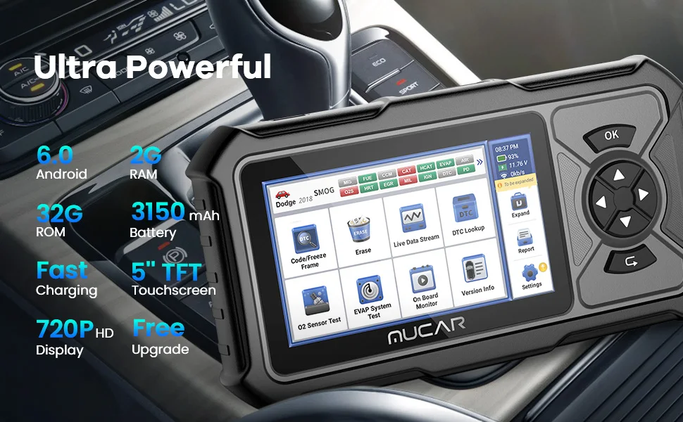 MUCAR CDE900 PRO OBD2 Diagnostic Tool 4 System Diagnostics ECM TCM ABS SRS Automotive Scanner Car Code Reader OBD 2 Scanner