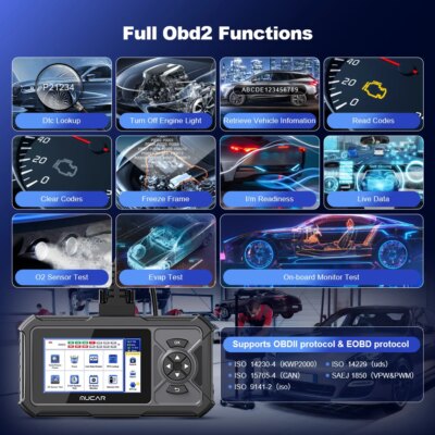 MUCAR CDE900 PRO OBD2 Diagnostic Tool 4 System Diagnostics ECM TCM ABS SRS Automotive Scanner Car Code Reader OBD 2 Scanner - Image 3