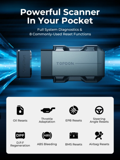 TOPDON TopScan Lite Scanner Smart Diagnostic Tool DTC Repair Guide Bluetooth OBD2 code reader - Image 2
