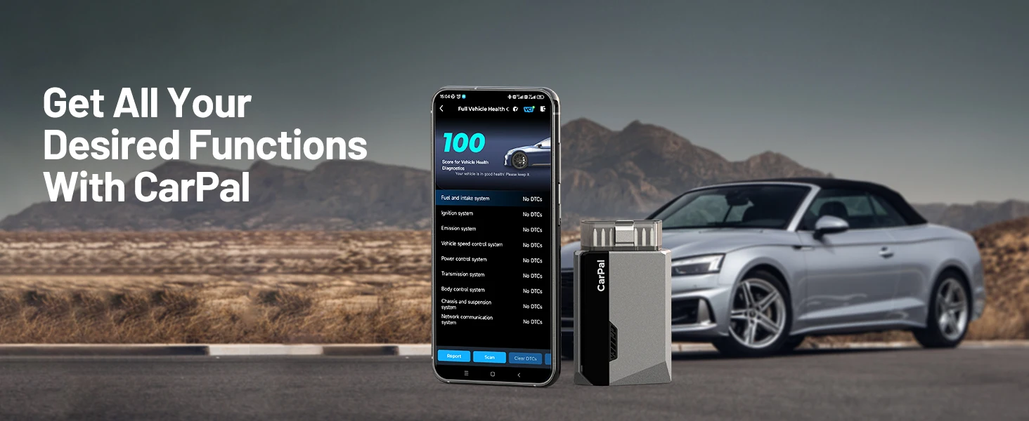 TOPDON Carpal OBD2 Scanner for Car All System Diagnostic Tool Vehicle Health Check Smog Check Battery Test IOS Android  BT 5.0