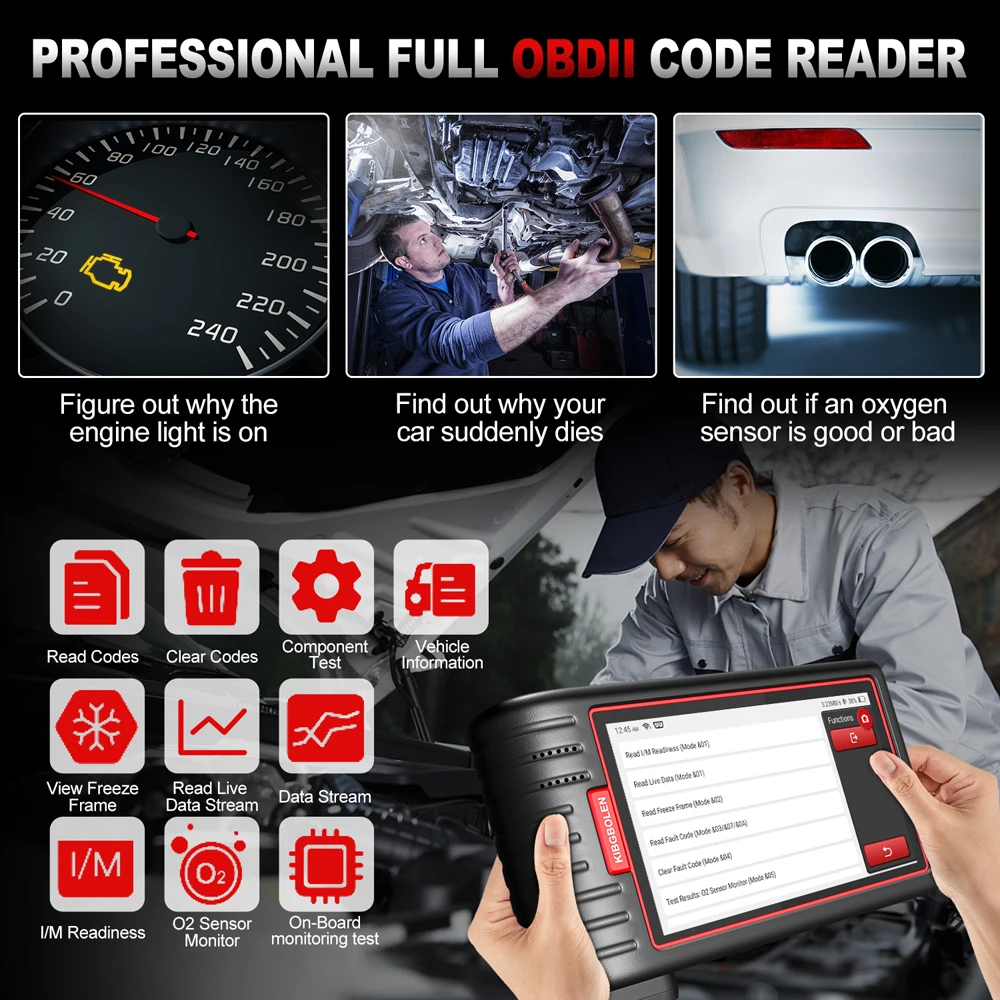 KINGBOLEN S6 OBD Automotive Scanner Bluetooth All System Car Diagnostic Tools 28 Resets IMMO/BMS/TPMS/ABS Bleeding Lifetime Free KINGBOLEN S6 OBD Automotive Scanner Bluetooth All System Car Diagnostic Tools 28 Resets IMMO/BMS/TPMS/ABS Bleeding Lifetime Free
