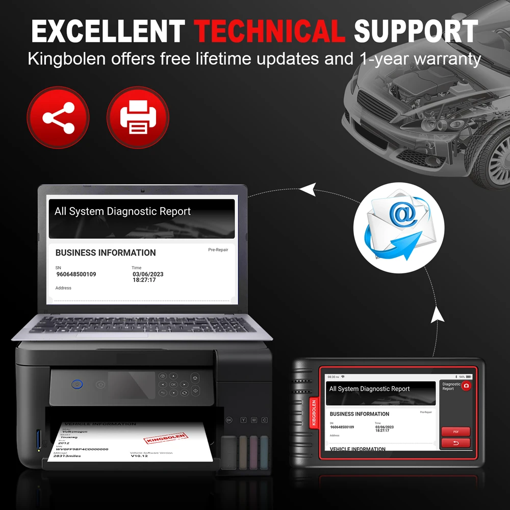 KINGBOLEN S6 OBD Automotive Scanner Bluetooth All System Car Diagnostic Tools 28 Resets IMMO/BMS/TPMS/ABS Bleeding Lifetime Free KINGBOLEN S6 OBD Automotive Scanner Bluetooth All System Car Diagnostic Tools 28 Resets IMMO/BMS/TPMS/ABS Bleeding Lifetime Free