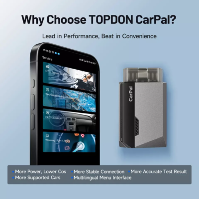 TOPDON Carpal OBD2 Scanner Bluetooth for Car All System Diagnostic Tool iOS Android Vehicle Health Check 6 Reset Services - Image 2