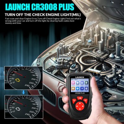 LAUNCH X431 CR3008 PLUS Full OBD2 Diagnostic Tools Car OBD OBD2 Automotive Scanner Check Engine Battery Free Update Online - Image 2