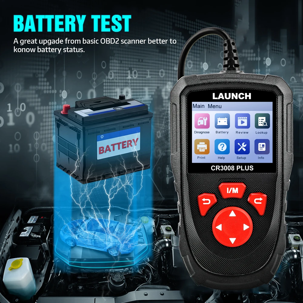 LAUNCH X431 CR3008 PLUS Full OBD2 Diagnostic Tools Car OBD OBD2 Automotive Scanner Check Engine Battery Free Update Online LAUNCH X431 CR3008 PLUS Full OBD2 Diagnostic Tools Car OBD OBD2 Automotive Scanner Check Engine Battery Free Update Online