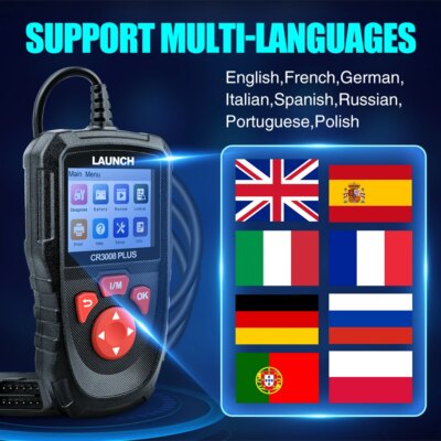LAUNCH X431 CR3008 PLUS Full OBD2 Diagnostic Tools Car OBD OBD2 Automotive Scanner Check Engine Battery Free Update Online - Image 5