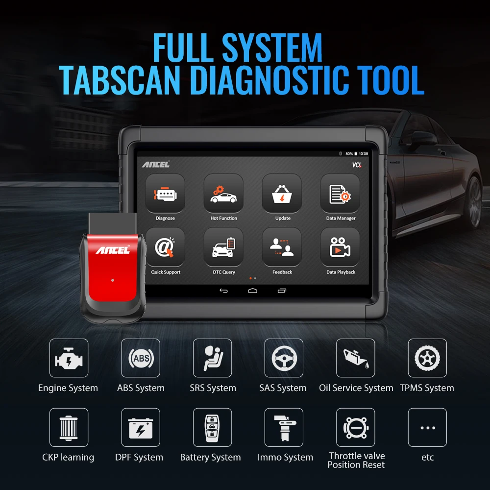 Ancel X6 OBD2 Automotive Scanner Professional ABS SRS Oil EPB BMS Reset All System Bluetooth ODB OBD 2 Car Diagnostic Scan Tools Ancel X6 OBD2 Automotive Scanner Professional ABS SRS Oil EPB BMS Reset All System Bluetooth ODB OBD 2 Car Diagnostic Scan Tools