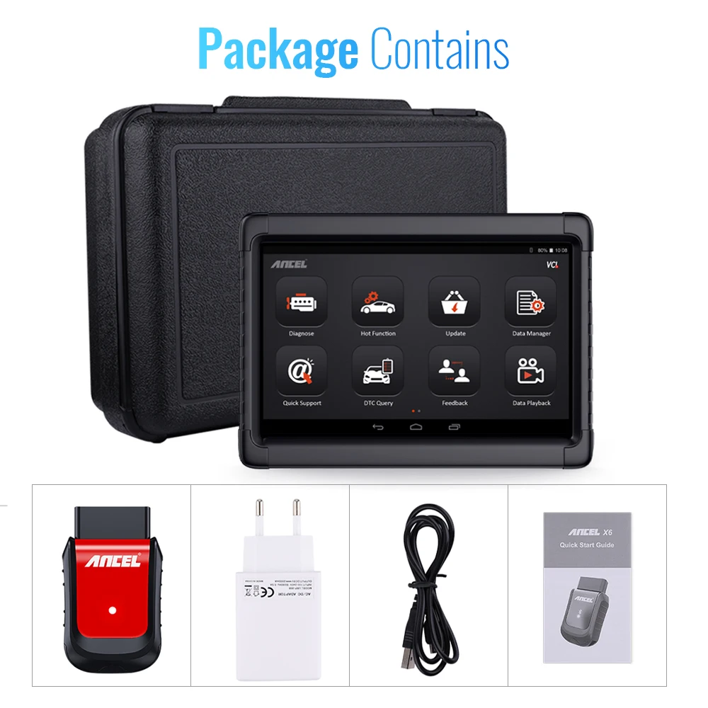 Ancel X6 OBD2 Automotive Scanner Professional ABS SRS Oil EPB BMS Reset All System Bluetooth ODB OBD 2 Car Diagnostic Scan Tools Ancel X6 OBD2 Automotive Scanner Professional ABS SRS Oil EPB BMS Reset All System Bluetooth ODB OBD 2 Car Diagnostic Scan Tools