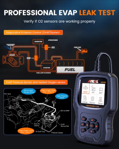 2025 ANCLE AD530 OBD2 Car Code Reader Scanner Professional Automotive Battery Tester Check Engine Diagnostic Scan Tool - Image 4
