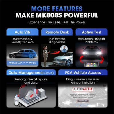 Autel MaxiCOM MK808S OBD2 Scanner Automotivo Car Diagnostic Tool OBD 2 Scanner Active Test Code Reader Key Coding Tool - Image 2