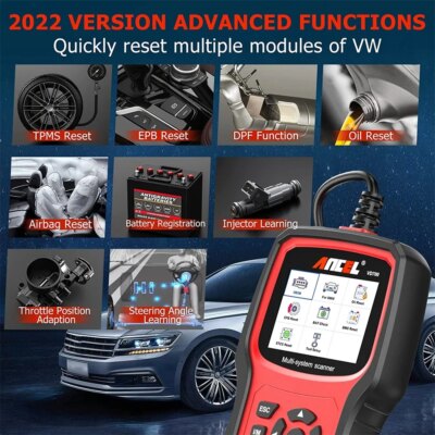 Ancel VD700 Car Diagnostic Tools OBD2 Scanner Full System Code Reader ABS EPB TPMS DPF OBD2 Code Reader for VAG VW Audi Skoda - Image 4