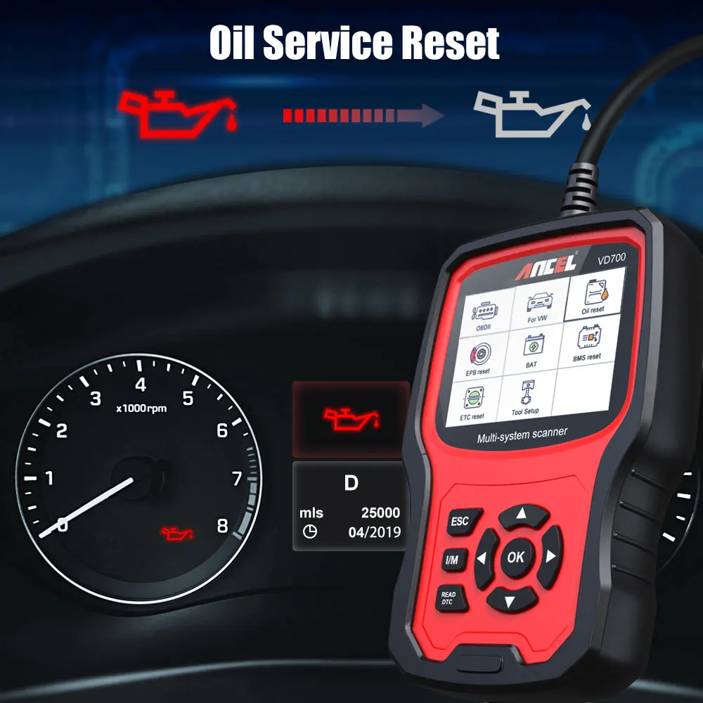 Ancel VD700 Car Diagnostic Tools OBD2 Scanner Full System Code Reader ABS EPB TPMS DPF OBD2 Code Reader for VAG VW Audi Skoda Ancel VD700 Car Diagnostic Tools OBD2 Scanner Full System Code Reader ABS EPB TPMS DPF OBD2 Code Reader for VAG VW Audi Skoda