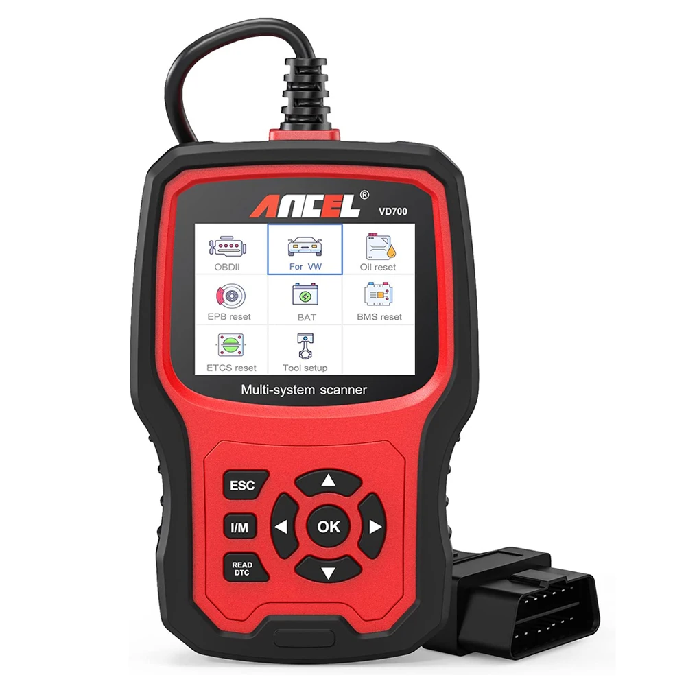 Ancel VD700 Car Diagnostic Tools OBD2 Scanner Full System Code Reader ABS EPB TPMS DPF OBD2 Code Reader for VAG VW Audi Skoda Ancel VD700 Car Diagnostic Tools OBD2 Scanner Full System Code Reader ABS EPB TPMS DPF OBD2 Code Reader for VAG VW Audi Skoda
