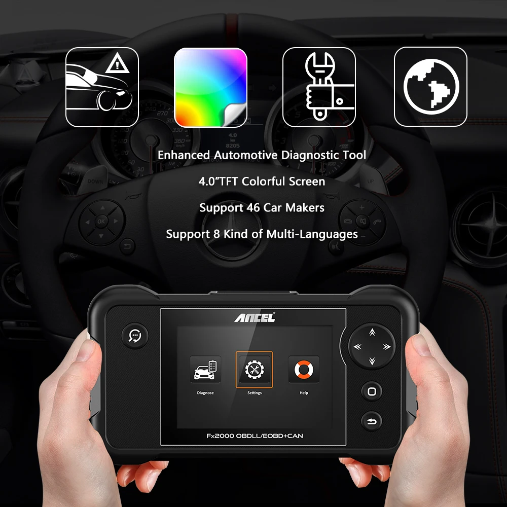 ANCEL FX2000 OBD2 Car Scanner Code Reader ABS SRS Airbag Transmission Engine System Diagnostic Automotive Tools Free Update ANCEL FX2000 OBD2 Car Scanner Code Reader ABS SRS Airbag Transmission Engine System Diagnostic Automotive Tools Free Update
