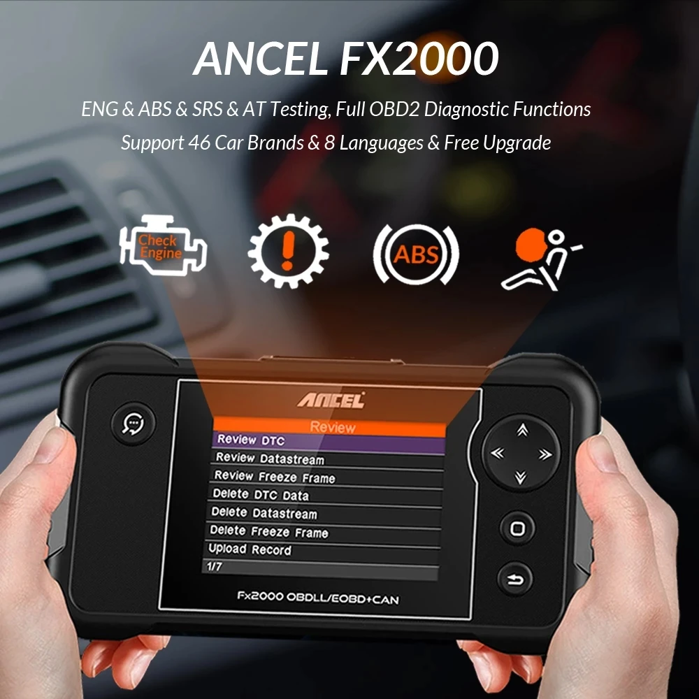 ANCEL FX2000 OBD2 Car Scanner Code Reader ABS SRS Airbag Transmission Engine System Diagnostic Automotive Tools Free Update ANCEL FX2000 OBD2 Car Scanner Code Reader ABS SRS Airbag Transmission Engine System Diagnostic Automotive Tools Free Update
