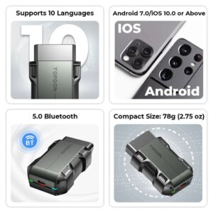 TOPDON TopScan Lite Scanner Smart Diagnostic Tool DTC Repair Guide Bluetooth OBD2 code reader Full System Active Test - Image 4