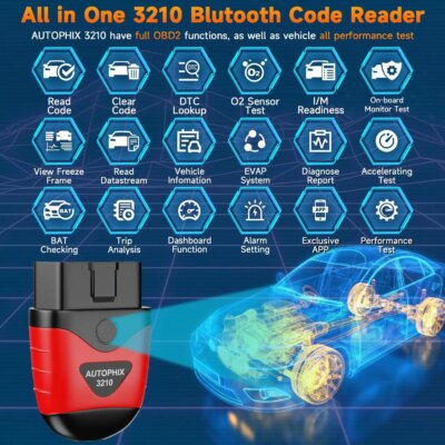 AUTOPHIX 3210 Bluetooth OBD2 Scanner Full OBD2 Code Reader Check BAT Engine ODB OBD 2 Auto Scan Tools for iPhone, iPad & Android - Image 5