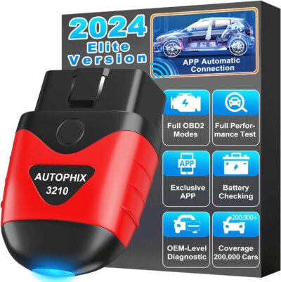 AUTOPHIX 3210 Bluetooth OBD2 Scanner Full OBD2 Code Reader Check BAT Engine ODB OBD 2 Auto Scan Tools for iPhone, iPad & Android
