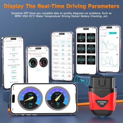 AUTOPHIX 3210 Bluetooth OBD2 Scanner Full OBD2 Code Reader Check BAT Engine ODB OBD 2 Auto Scan Tools for iPhone, iPad & Android - Image 2
