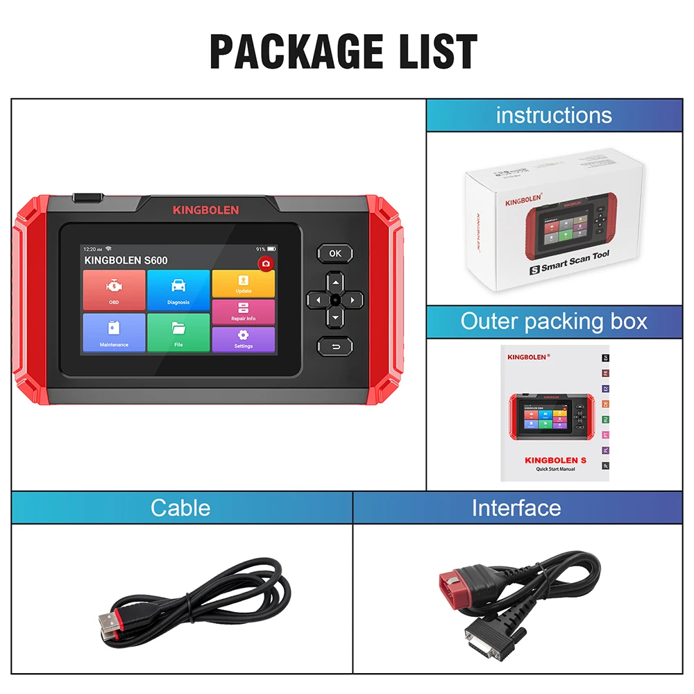 KINGBOLEN S600 Lifetime Free Car Diagnostic Tools ABS SRS ECM TCM 4 systems 8 Resets Auto OBD Scanner pk LAUNCH X-431 THINKSCAN KINGBOLEN S600 Lifetime Free Car Diagnostic Tools ABS SRS ECM TCM 4 systems 8 Resets Auto OBD Scanner pk LAUNCH X-431 THINKSCAN