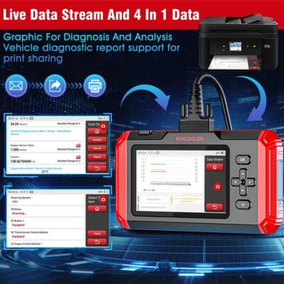KINGBOLEN S600 Lifetime Free Car Diagnostic Tools ABS SRS ECM TCM 4 systems 8 Resets Auto OBD Scanner pk LAUNCH X-431 THINKSCAN - Image 5
