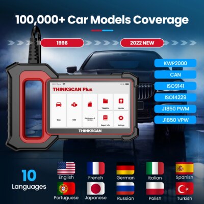 THINKCAR Thinkscan Plus S7 Obd2 Scanner Car Diagnostic Tools Automotivo Scanner Auto Diagnosis Tool DIY Code Reader 5 Reset Free - Image 6