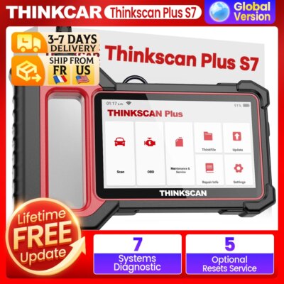 THINKCAR Thinkscan Plus S7 Obd2 Scanner Car Diagnostic Tools Automotivo Scanner Auto Diagnosis Tool DIY Code Reader 5 Reset Free